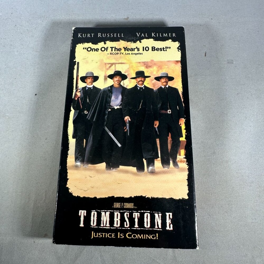 Tombstone Movie VHS Kurt Russell Val Kilmer R Rated 1993 Buena Vista Home Video